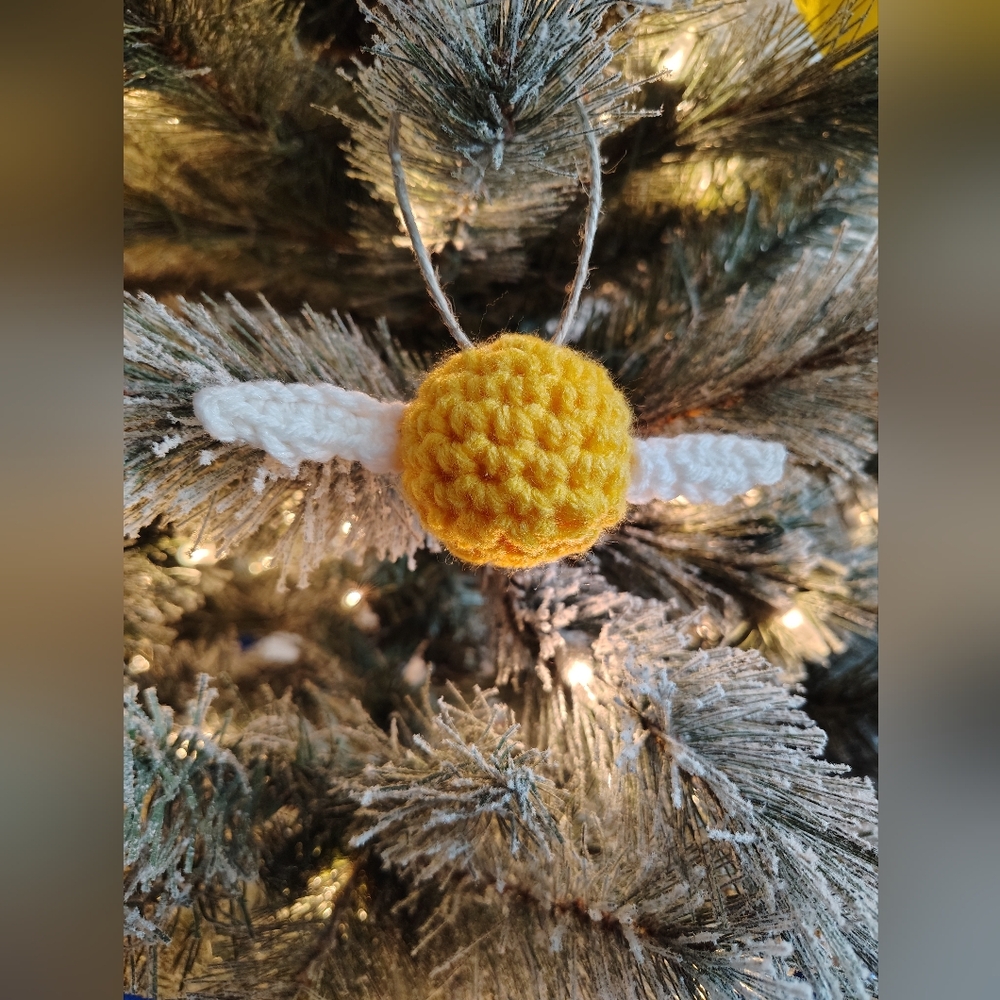 Handmade Set of 5 Golden Snitch Ornaments